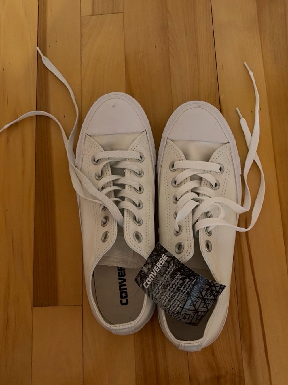 Converse White Low-Top Canvas Sneakers